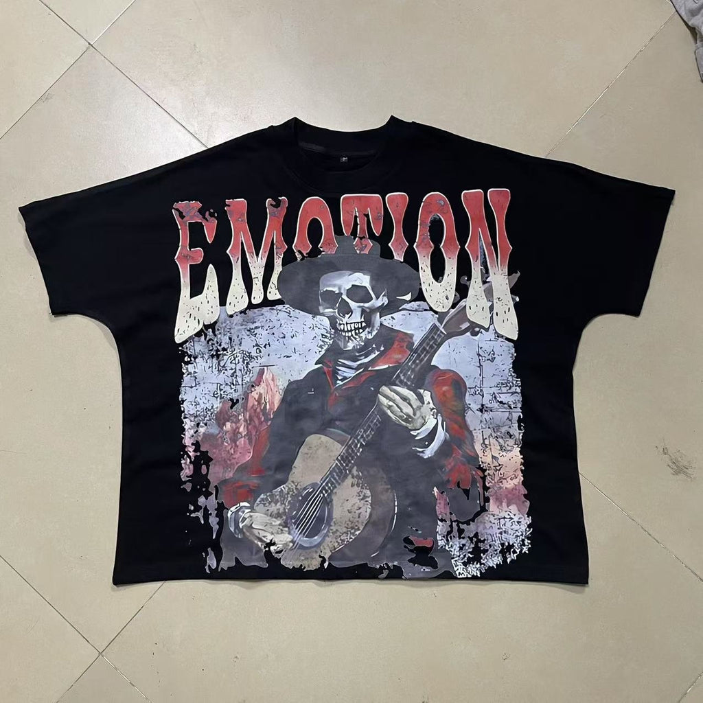 Men Trendy Brand T-Shirt European Style Printed Short Sleeve Tops