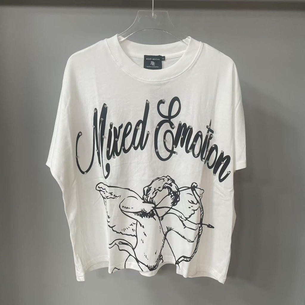Men Trendy Brand T-Shirt European Style Printed Short Sleeve Tops