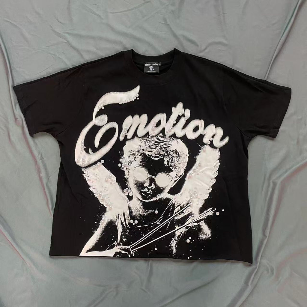 Men Trendy Brand T-Shirt European Style Printed Short Sleeve Tops