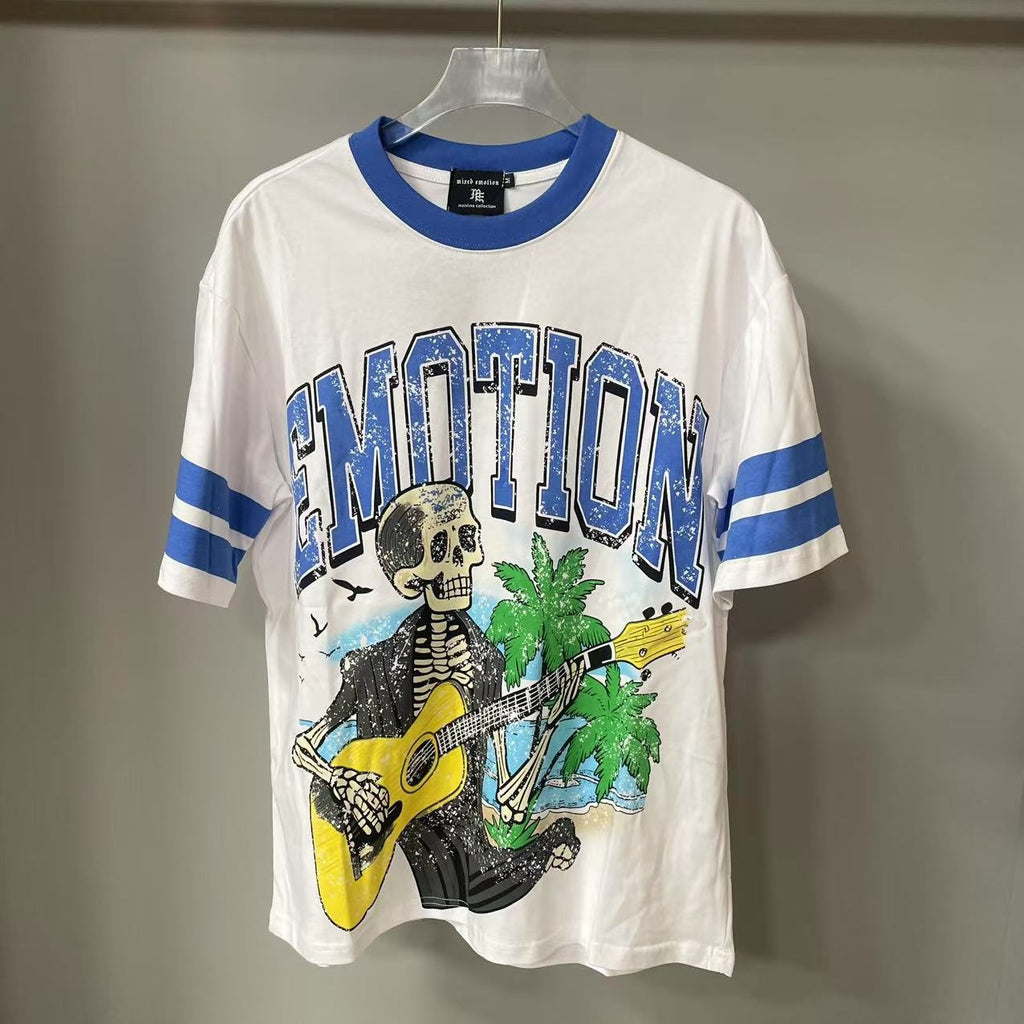 Men Trendy Brand T-Shirt European Style Printed Short Sleeve Tops