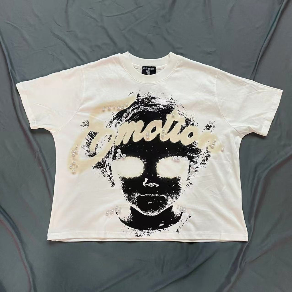 Men Trendy Brand T-Shirt European Style Printed Short Sleeve Tops