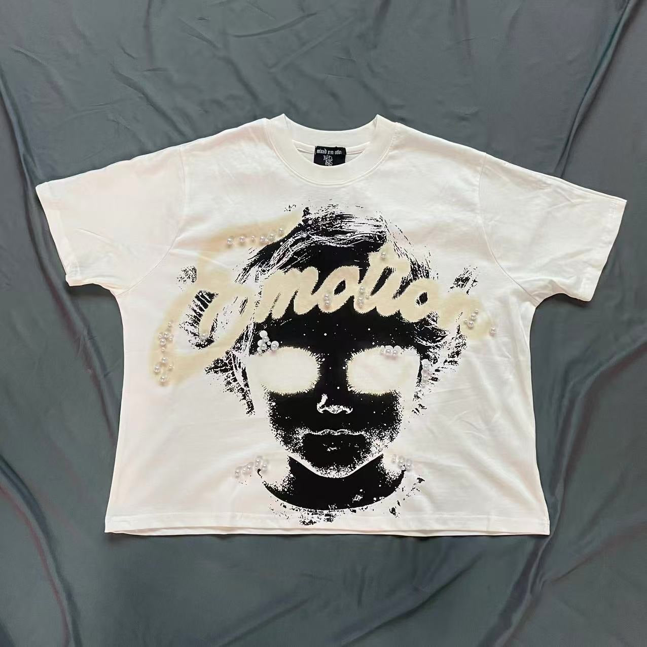 Men Trendy Brand T-Shirt European Style Printed Short Sleeve Tops